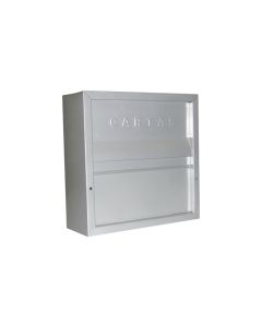 Caixa de Correio Cartas para Grade e Portão em Aço 24x9 - Cinza