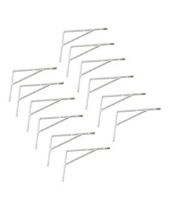 Kit Suporte Prateleira com 12 Pçeas em Aço Mão Francesa 15x20 